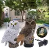 Solar Powered Owl LED Lawn Lamp Trädgårdsinredning Vattentät Landskapsljus - Brun