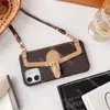 Fashion designer lanyard crossbody phone cases for iphone 13 13pro 13promax 12 12pro 12promax 11 11pro 11promax cover case XR X XSmax leather cellphone shell handbag