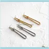 Dangle Jewelrydangle & Chandelier Perisbox Gold Sier Color Linked Double Circle Earrings Long Chain For Women Minimalist Drops Jewelry Drop