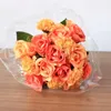 Decorative Flowers & Wreaths Artificial Flower Fake Plant Rose Carnation Imitation Korean Bouquet Wedding Handkerchief Silk Home Decoration