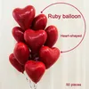 10 pouces Double couche rouge amour coeur ballon salle de mariage fond décoration ballons fête d'anniversaire mise en scène décoration