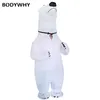 Costumes de mascottePolar Bear mascotte gonflable Costume costumes fête jeu robe tenues vêtements publicité carnaval Halloween pâques adulte