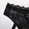 Linglace Hollow Out Lace Bra Set Kvinnor Underkläder Underkläder Ställ Crossciss Ruffle Bras Hög midja Mesh Push Up Bandage Underkläder X0526
