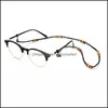 Eyeglasses Chains Eyewear Aessórios Moda Rodada De Madeira Rodada Óculos Óculos Adaptar a todos os Óculos Ajustável Sile Anti-Skid Loops Sungla