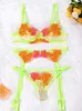 PRILIN Conjunto de lencería sexy para mujer Bordado transparente Sujetador de realce floral Panty Ligueros Tentación erótica Ropa interior sensual Y0911