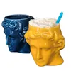 Creative Ceramic Milk Cup Coffee Spain Ancient Greek Apollo David Head Mug Roman Sculpture Water 210804