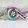 10 pçs / lote REAL WHISTLE Som Turbo Keychain Manga Rolamento Modelo Turbina Turbina Turbando Chaveiro Chaveiro Keyfob Keyring