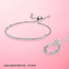 Autentisk 925 Sterling Silver Hand reparmband för justerbar storlek Kvinnor Bröllopspresent smycken Armband6641604