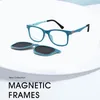 Lenspace Magnetic Clip-on Children Sunglasses Square Prescription Vintage Glasses Myopia Flexible Protective Eyeglasses Frames Fashion