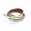 Bijoux de créateur de luxe Bracelets Houeurs en cuir bracelet femme bracelet Bracelet avec trois boucles Lovers en acier inoxydable Frien3345360