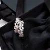 Cluster Rings 2021 Arrival Sparkling Luxury Jewelry 925 Sterling Silver T Princess Cut White Topaz CZ Diamond Gemstones Women Wedding Ring