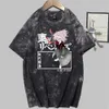 Tokyo Revengers Short Sleeve O-neck Anime Loose and Fit Tie Dye T-shirt Unisex Y0809