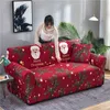 1 2 3 4 Seter Christmas Sofa Pokrowce na salon Elastyczne Slipbovers Stretch All-inclusive Couch Cover Home Xmas Decor 211207