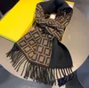 F 2021 Fashion Winter Unisex Top 100% Cashmere Scarf For Men Women High End Designer Overdimensionerad Classic Check Big Plaid sjalar och halsdukar halsdukar