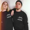 Kom igen för alltid ryska inskriptioner Par sweatshirts för kvinnor Män Långärmad Svart Hoody Casual Hoodies Lovers Pullover 210930