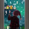 Świąteczna sowa zwierząt śnieżynka las statyczna szyba okienna naklejka dekoracyjna kreatywna ściana naklejki na przyjęcie świąteczne