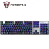 Motospeed CK104 Gaming Mechanical Keyboard 104Keys Russian English Red Switch Blue Metal Wired LED Backlit RGB Tablet Desktop