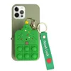 Christmas Caroon Poppers Bubbles Santa Xmas Tree Snowman Mini Wallet Phone Case For iPhone 13 12 11 Pro Max XR XS 876 5 S21 Gifts G118E7AD