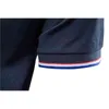 夏の綿のポロシャツ男性最高品質のビジネス社会的な男性ポロス半袖イーグル刺繍スポーツメンズポロ210623