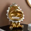 Figurka Duże usta Lion Schowek Dekoracji Ozdobny Żywicy Art Rzeźba Figurki Home Decor Prezent Dekoracyjne