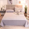 Sheets & Sets 1pc Velvet Bed Sheet Solid Color Flat Linen Spread On The Grey Pink Cover King Queen Size No Case279M