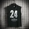 メンズタンクトップ2021メンズスポーツベストNo. 24ジャージーバスケットボールウェアノースリーブTシャツウィストコートアンダーシャツ