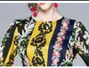 Autumn Women Runway Dresses Vintage Floral Printed Elegant Long sleeve Casual Dress Swing Ankle-length Vestidos robe femme 210520