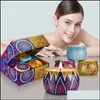 Trädgårdsduftljus present Set Soy Portable Travel Tin Candle Sätt i doft Eteriska oljor för lättnad Aromaterapi Bath Home DE DE DE DE