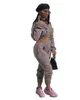 Prodotto Tuta da donna Set da donna Pullover a maniche lunghe Felpa Top Joggers Pantaloni Pantaloni casual Hip Hop K-Pop 210525