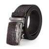 Men Belt Genuine Leather Crocodile Automatic Buckle High Quality Business Waistband Black Male Belt Jeans Fashion Belts Gentry X0726