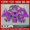 OEM ALL Purple Body Kit per YAMAHA YZF-1000 YZF-R1 YZF 1000 CC R 1 1998 1999 2000 2001 Carrozzeria 82No.135 YZF R1 1000CC 98-01 YZF1000 YZFR1 98 99 00 01 Carenatura moto