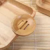 Okrągły Mini Danie Mydło Kreatywna Ochrona środowiska Naturalne bambusowe Susza Mydła Uchwyt Akcesoria łazienkowe ZWL443