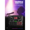 Pro Live Sound Card Audio Mixer Bluetooth 15 Flera lägen Ljudeffekter för datortelefoner Sång och inspelning