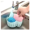 Hooks & Rails Hanging Pocket Drain Rack Shelf Suction Cup Sink Basket Bowl Sponge Faucet Holder Kitchen Bathroom Storage Organizer