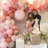 Macaron Rosa Ballon Garland Arch Kit Hochzeit Geburtstag Party Dekoration Kinder Globos Rose Gold Konfetti Latex Ballon Baby Dusche 211216