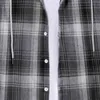 Jaune Plaid À Capuche Chemise Hommes Printemps À Manches Longues Boutonné Hommes Robe Chemises Casual Hipster Streetwear Chemise Chemise 210522