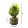 Fleurs décoratives couronnes Simulation plantes vertes bonsaï faux écorce Pot table en pot ornements créatif plastique avec bois bureau maison déco