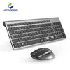 Layout Spagnolo 2.4GHz Wireless e Combo Slim Keyboard "￑" Mouse Ergonomico con Pulsanti Laterali PC da Ufficio
