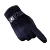 Fingerless Gloves Winter Men Faux Suede Leather Full Finger Anti Slip Warm Snowboard Motorcycle Mitten #1121 A2#