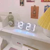 Wall-mounted Alarm Clock Digital Watch Electronic Function Table Calendar Thermometer LED Display Room Office Decoration 220115
