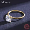 Alta Qualidade 925 Sterling Silver Anel de Casamento Luxo Almofada Quadrada Corte CZ Anéis de Dedo para Mulheres Jóias de Engajamento 210707