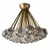 Lampadiers American Rh Luxury Gold / Chrome Black LED G9 Chandelier Camera da letto 11 cm Big K9 Lamting Crystal Lamting Lamparas