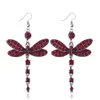 Dragonfly Lange Dangle Drop Oorbellen Dames Sieraden Accessoires Vintage Crystal Earring Dangle Brincos