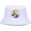 Ponyo Japonia Anime Cute Bat Sun Hat Kobiety Mężczyźni Casual Rybak Czapki Moda Bawełna Wiadro Kapelusze Outdoor Shade Fishing Cap Szeroki Brim