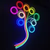 Cuerda de luz de neón de 12 V, cuerdas de luces LED de silicona de 16.4 pies, multicolor, siliconas regulables, IP65, resistente al agua para fiestas, bricolaje, decoración interior y exterior (blanco cálido) OEMLED