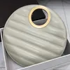 2021 Handbags Round Bread Bag Women Purse Litchi Pattern Cowhide Genuine Leather Woman Fashion Totes Purses Cake Bags Ridges263Y