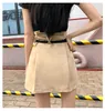 Cepler Etek Sashes Bayanlar Kısa Aracı kadın S Yaz Bir Çizgi Fermuar Harajuku Mini Kemer ile 9780 210518