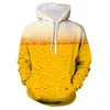 Men's Hoodies Men's & Sweatshirts 3D Print Funny Beer Pattern Sweatshirt Unisex Hip-hop Fashion Streetwear 2022 Men And Women