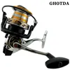 Baitcasting-Rollen GDA für Meer Große Angelrolle Hohe Qualität 9000-12000 Serie Metall/Nylon Geschwindigkeit Metall Spinnspule Karpfen