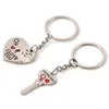 Amanti Regalo Bomboniere Coppia Portachiavi My Heart Portachiavi moda Portachiavi creativo in lega di zinco placcato argento